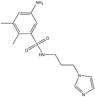 5-amino-N-[3-(1H-imidazol-1-yl)propyl]-2,3-dimethylbenzene-1-sulfonamide Struktur