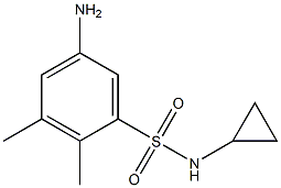 5-amino-N-cyclopropyl-2,3-dimethylbenzene-1-sulfonamide Struktur