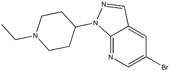 5-bromo-1-(1-ethylpiperidin-4-yl)-1H-pyrazolo[3,4-b]pyridine Struktur