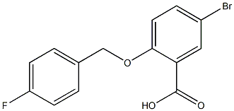 5-bromo-2-[(4-fluorophenyl)methoxy]benzoic acid Struktur