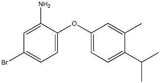 5-bromo-2-[3-methyl-4-(propan-2-yl)phenoxy]aniline Struktur