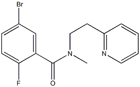 5-bromo-2-fluoro-N-methyl-N-[2-(pyridin-2-yl)ethyl]benzamide Struktur