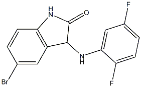 5-bromo-3-[(2,5-difluorophenyl)amino]-2,3-dihydro-1H-indol-2-one Struktur