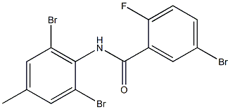 5-bromo-N-(2,6-dibromo-4-methylphenyl)-2-fluorobenzamide Struktur