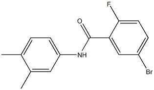 5-bromo-N-(3,4-dimethylphenyl)-2-fluorobenzamide Struktur