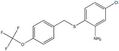 5-chloro-2-({[4-(trifluoromethoxy)phenyl]methyl}sulfanyl)aniline Struktur