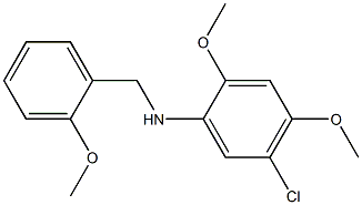 5-chloro-2,4-dimethoxy-N-[(2-methoxyphenyl)methyl]aniline Struktur