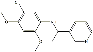 5-chloro-2,4-dimethoxy-N-[1-(pyridin-3-yl)ethyl]aniline Struktur