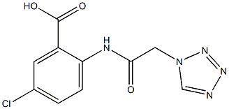 5-chloro-2-[(1H-tetrazol-1-ylacetyl)amino]benzoic acid Struktur