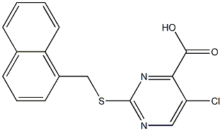 5-chloro-2-[(1-naphthylmethyl)thio]pyrimidine-4-carboxylic acid Struktur