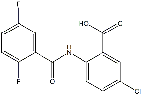 5-chloro-2-[(2,5-difluorobenzene)amido]benzoic acid Struktur