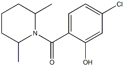 5-chloro-2-[(2,6-dimethylpiperidin-1-yl)carbonyl]phenol Struktur