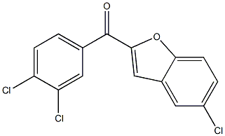 5-chloro-2-[(3,4-dichlorophenyl)carbonyl]-1-benzofuran Struktur