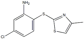 5-chloro-2-[(4-methyl-1,3-thiazol-2-yl)sulfanyl]aniline Struktur