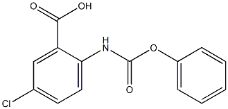 5-chloro-2-[(phenoxycarbonyl)amino]benzoic acid Struktur