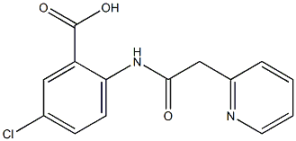 5-chloro-2-[2-(pyridin-2-yl)acetamido]benzoic acid Struktur