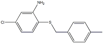 5-chloro-2-{[(4-methylphenyl)methyl]sulfanyl}aniline Struktur