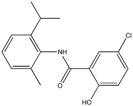 5-chloro-2-hydroxy-N-[2-methyl-6-(propan-2-yl)phenyl]benzamide Struktur