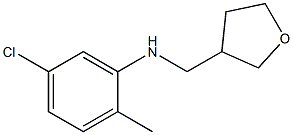 5-chloro-2-methyl-N-(oxolan-3-ylmethyl)aniline Struktur