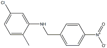 5-chloro-2-methyl-N-[(4-nitrophenyl)methyl]aniline Struktur