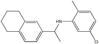 5-chloro-2-methyl-N-[1-(5,6,7,8-tetrahydronaphthalen-2-yl)ethyl]aniline Struktur