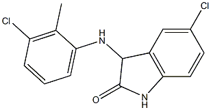 5-chloro-3-[(3-chloro-2-methylphenyl)amino]-2,3-dihydro-1H-indol-2-one Struktur