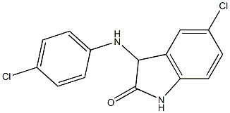 5-chloro-3-[(4-chlorophenyl)amino]-2,3-dihydro-1H-indol-2-one Struktur