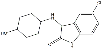 5-chloro-3-[(4-hydroxycyclohexyl)amino]-2,3-dihydro-1H-indol-2-one Struktur