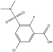 5-chloro-3-[(dimethylamino)sulfonyl]-2-fluorobenzoic acid Struktur