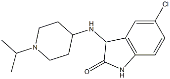 5-chloro-3-{[1-(propan-2-yl)piperidin-4-yl]amino}-2,3-dihydro-1H-indol-2-one Struktur