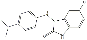 5-chloro-3-{[4-(propan-2-yl)phenyl]amino}-2,3-dihydro-1H-indol-2-one Struktur