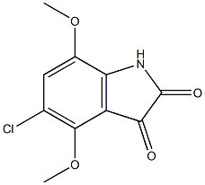 5-chloro-4,7-dimethoxy-1H-indole-2,3-dione Struktur