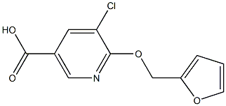 5-chloro-6-(2-furylmethoxy)nicotinic acid Struktur