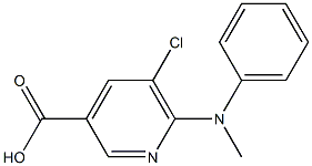 5-chloro-6-[methyl(phenyl)amino]pyridine-3-carboxylic acid Struktur