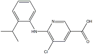 5-chloro-6-{[2-(propan-2-yl)phenyl]amino}pyridine-3-carboxylic acid Struktur