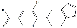 5-chloro-6-{4H,5H,6H,7H-thieno[3,2-c]pyridin-5-yl}pyridine-3-carboxylic acid Struktur