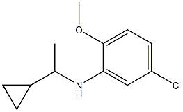 5-chloro-N-(1-cyclopropylethyl)-2-methoxyaniline Struktur