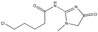 5-chloro-N-(1-methyl-4-oxo-4,5-dihydro-1H-imidazol-2-yl)pentanamide Struktur