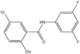 5-chloro-N-(3,5-difluorophenyl)-2-hydroxybenzamide Struktur