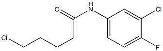 5-chloro-N-(3-chloro-4-fluorophenyl)pentanamide Struktur