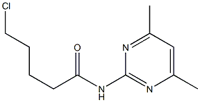 5-chloro-N-(4,6-dimethylpyrimidin-2-yl)pentanamide Struktur