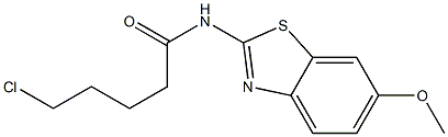 5-chloro-N-(6-methoxy-1,3-benzothiazol-2-yl)pentanamide Struktur