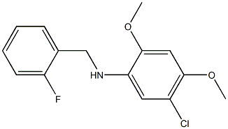 5-chloro-N-[(2-fluorophenyl)methyl]-2,4-dimethoxyaniline Struktur