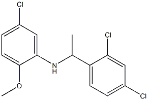 5-chloro-N-[1-(2,4-dichlorophenyl)ethyl]-2-methoxyaniline Struktur