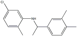 5-chloro-N-[1-(3,4-dimethylphenyl)ethyl]-2-methylaniline Struktur