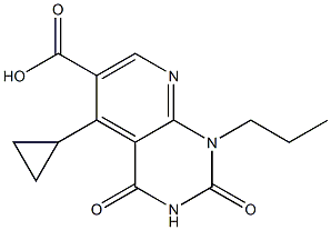 5-cyclopropyl-2,4-dioxo-1-propyl-1H,2H,3H,4H-pyrido[2,3-d]pyrimidine-6-carboxylic acid Struktur