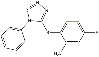 5-fluoro-2-[(1-phenyl-1H-1,2,3,4-tetrazol-5-yl)sulfanyl]aniline Struktur