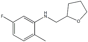 5-fluoro-2-methyl-N-(oxolan-2-ylmethyl)aniline Struktur