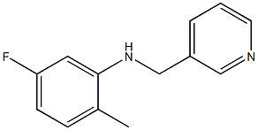 5-fluoro-2-methyl-N-(pyridin-3-ylmethyl)aniline Struktur