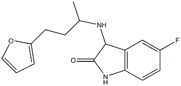 5-fluoro-3-{[4-(furan-2-yl)butan-2-yl]amino}-2,3-dihydro-1H-indol-2-one Struktur